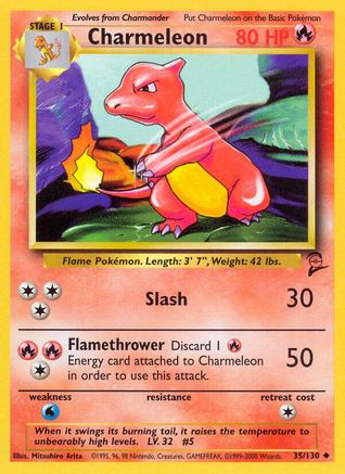 Image of Charmeleon 035/130  Base Set 2 - Uncommon