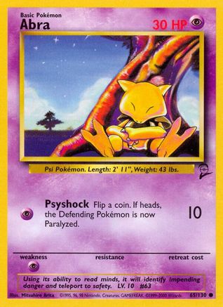 Image of Abra 065/130  Base Set 2 - Common
