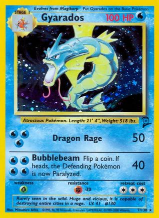 Image of Gyarados 007/130  - Holofoil Base Set 2 - Holo Rare