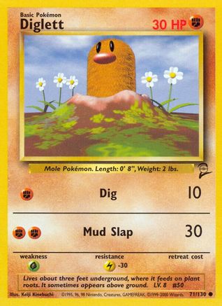 Image of Diglett 071/130  Base Set 2 - Common