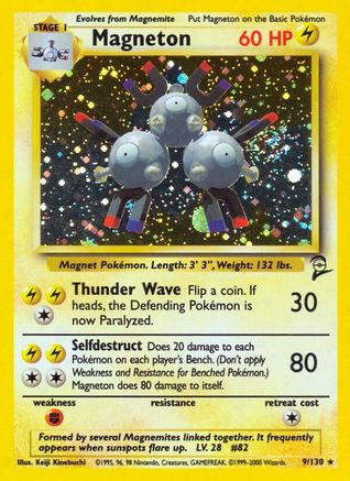Image of Magneton 009/130  - Holofoil Base Set 2 - Holo Rare