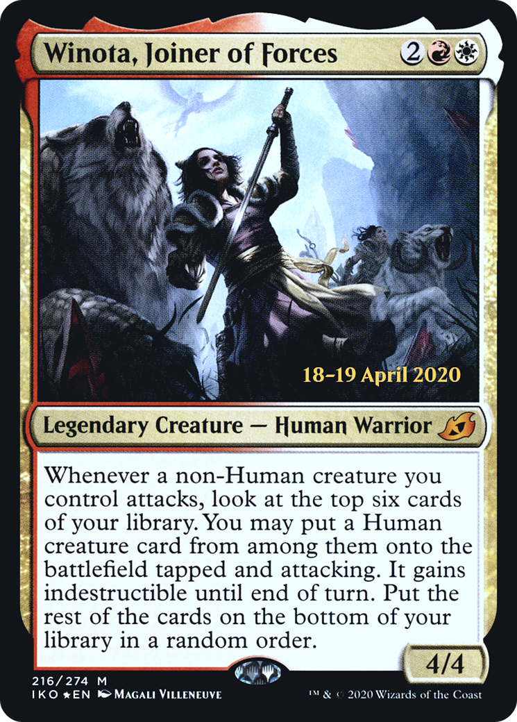 Image of Winota, Joiner of Forces (PRE-216) - Ikoria: Lair of Behemoths Promos Foil