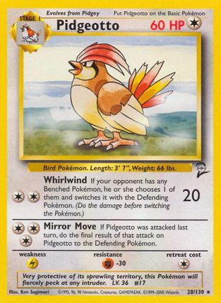 Image of Pidgeotto 028/130  Base Set 2 - Rare