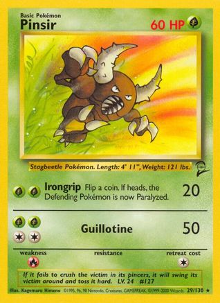 Image of Pinsir 029/130  Base Set 2 - Rare