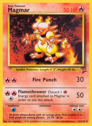 Image of Magmar 051/130  Base Set 2 - Uncommon