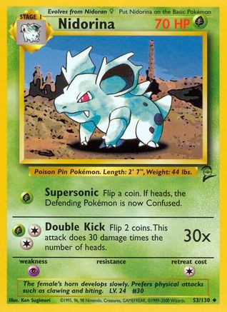 Image of Nidorina 053/130  Base Set 2 - Uncommon