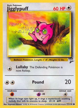 Image of Jigglypuff 077/130  Base Set 2 - Common