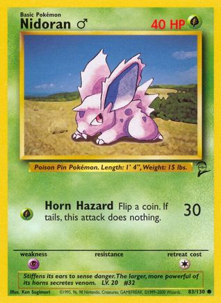 Image of Nidoran M 083/130  Base Set 2 - Common
