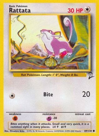 Image of Rattata 089/130  Base Set 2 - Common