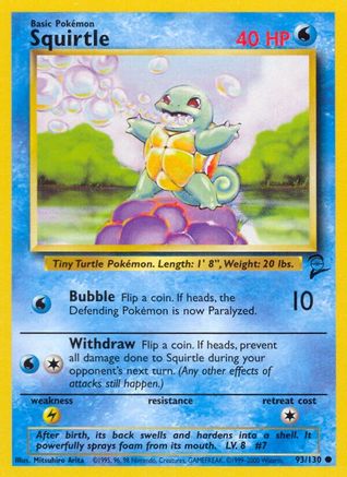 Image of Squirtle 093/130  Base Set 2 - Common