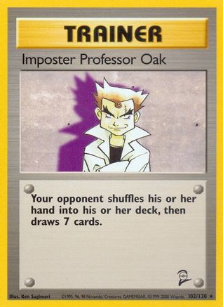 Image of Imposter Professor Oak 102/130  Base Set 2 - Rare