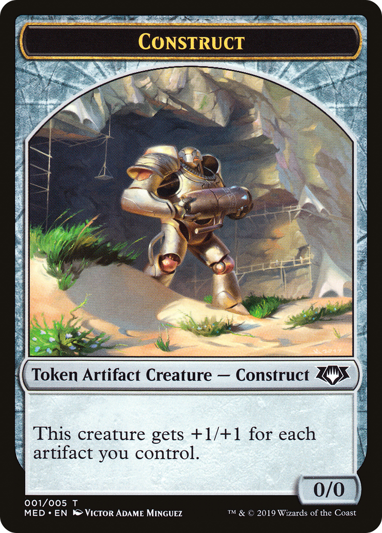 Image of Construct Token (001) (MED2-001) - Mythic Edition Tokens