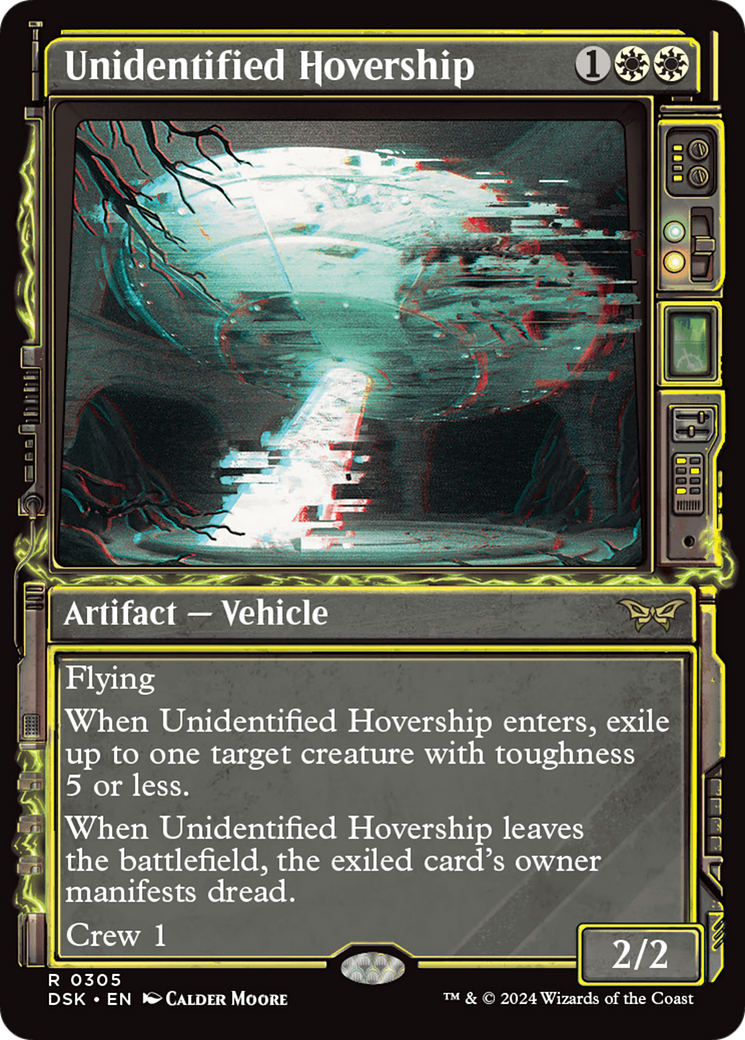 Image of Unidentified Hovership (Showcase) (DSK-305) - Duskmourn: House of Horror: (Showcase) Foil
