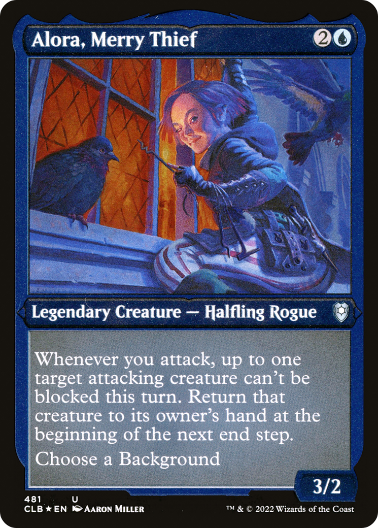 Image of Alora, Merry Thief (CLB-481) - Commander Legends: Battle for Baldur's Gate Etched Foil