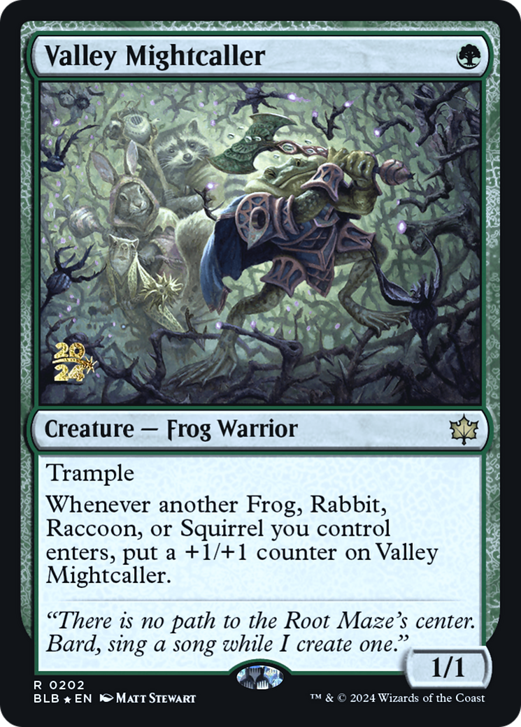 Image of Valley Mightcaller (PRE-202) - Bloomburrow Promos Foil