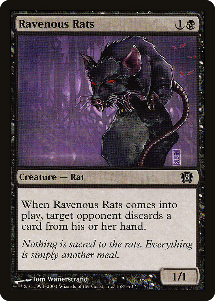 Image of Ravenous Rats (8ED-158) - 8th Edition