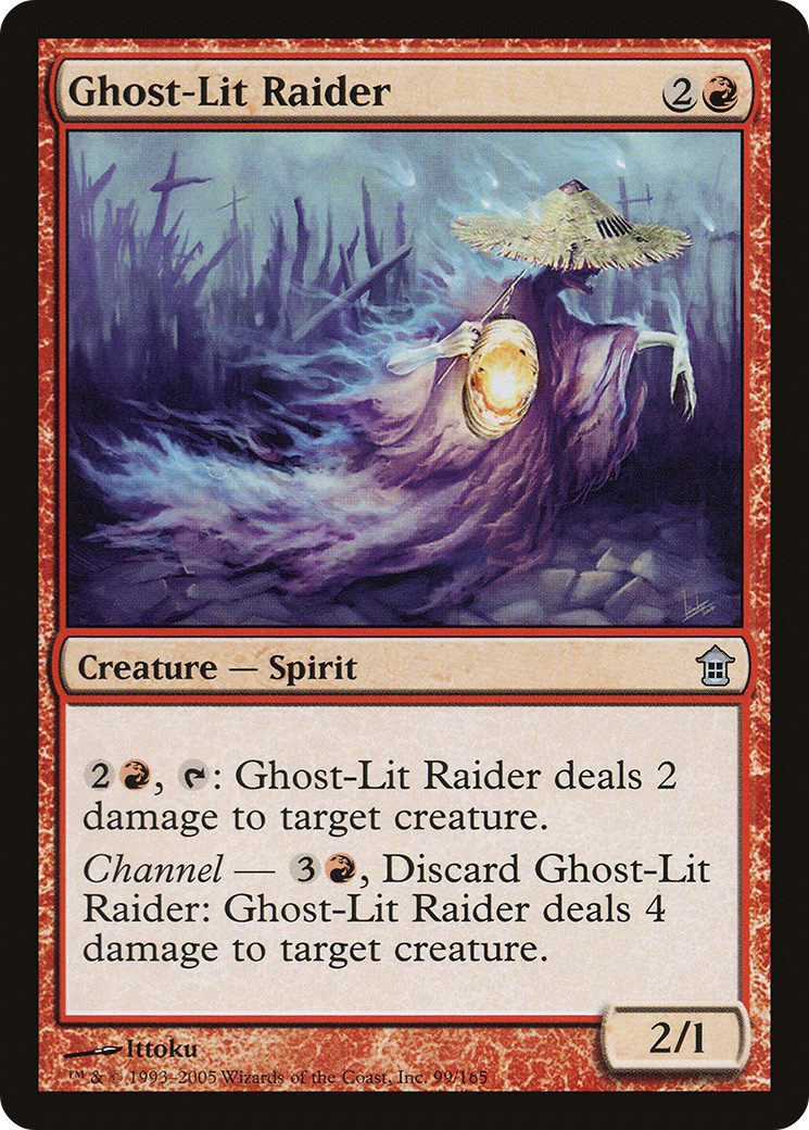 Image of Ghost-Lit Raider (SOK-099) - Saviors of Kamigawa Foil