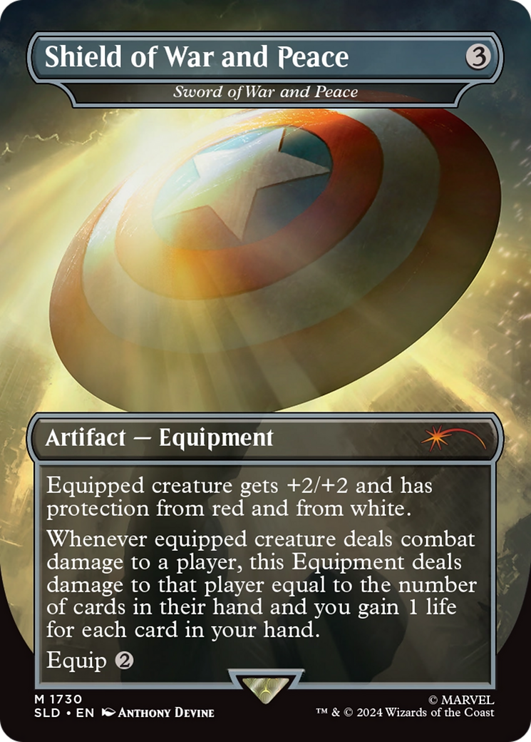 Image of Shield of War and Peace - Sword of War and Peace (SLD-1730) - Secret Lair Drop / Shield of War and Peace (Borderless)