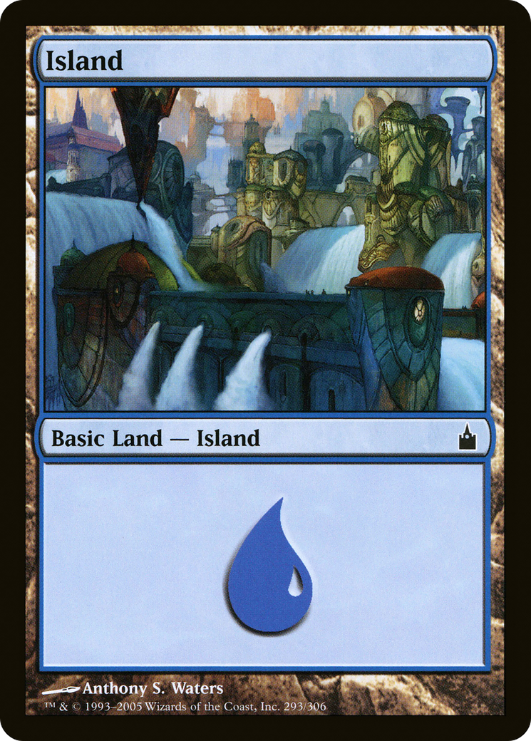 Image of Island (293) (RAV-293) - Ravnica: City of Guilds Foil