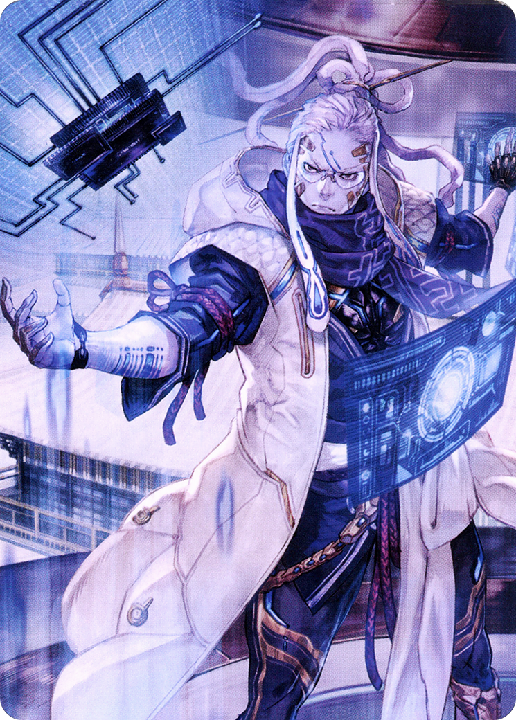 Image of Tameshi, Reality Architect // Tameshi, Reality Architect (ANEO-053) - Neon Dynasty Art Series (Borderless)