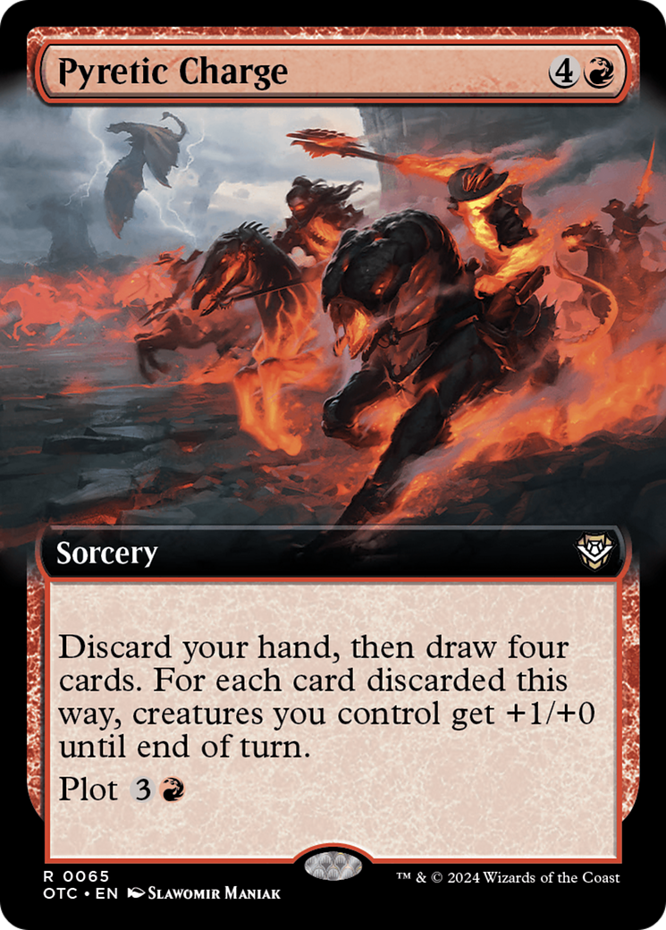 Image of Pyretic Charge (Extended Art) (OTC-065) - Outlaws of Thunder Junction Commander: (Extended Art)