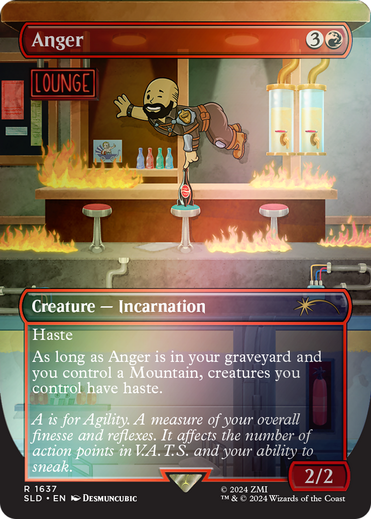 Image of Anger (Rainbow Foil) (SLD-1637★) - Secret Lair Drop (Borderless) Foil
