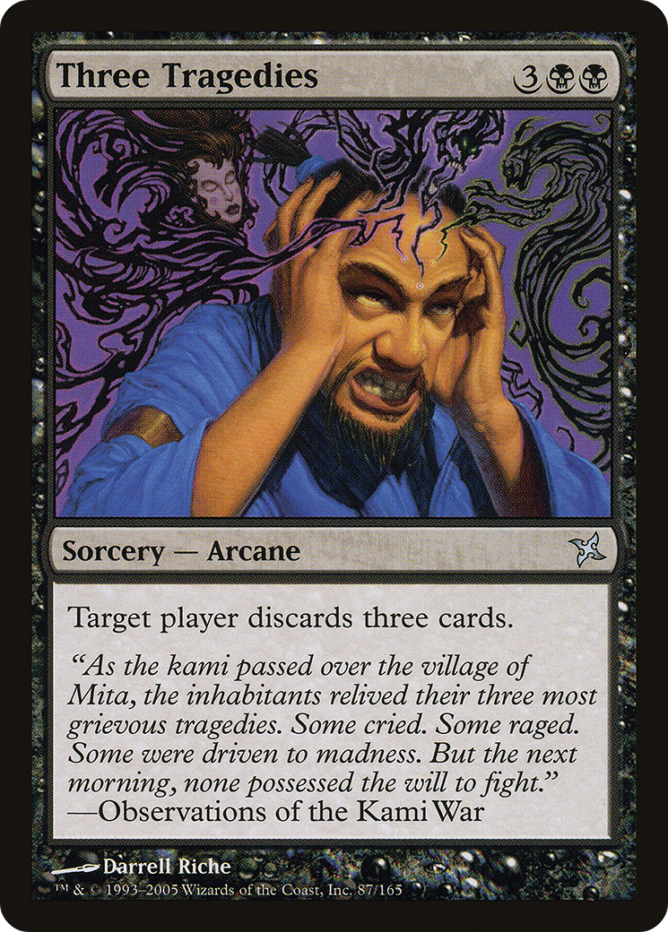 Image of Three Tragedies (BOK-087) - Betrayers of Kamigawa Foil