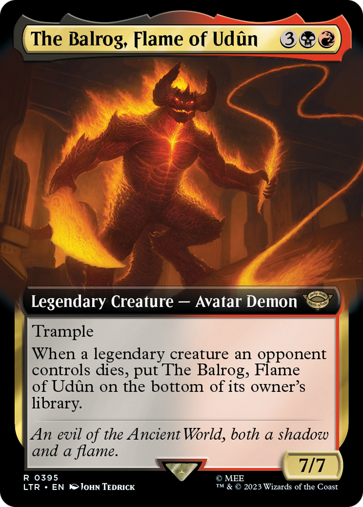 Image of The Balrog, Flame of Udun (Extended Art) (LTR-395) - The Lord of the Rings: Tales of Middle-earth: (Extended Art)