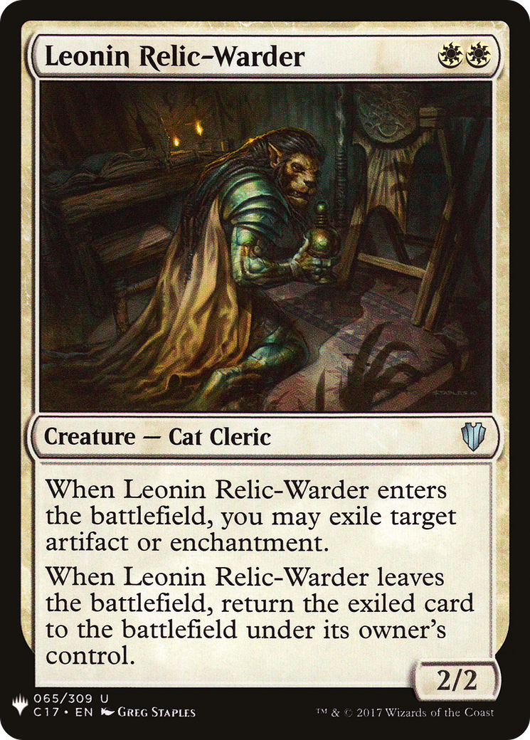 Image of Leonin Relic-Warder (C17) (LIST-065) - The List