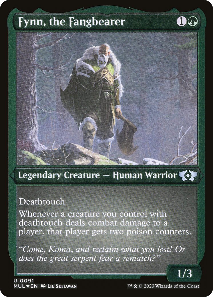 Image of Fynn, the Fangbearer (Foil Etched) (MUL-091) - Multiverse Legends Foil