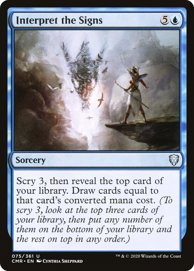 Image of Interpret the Signs (CMR-075) - Commander Legends Foil