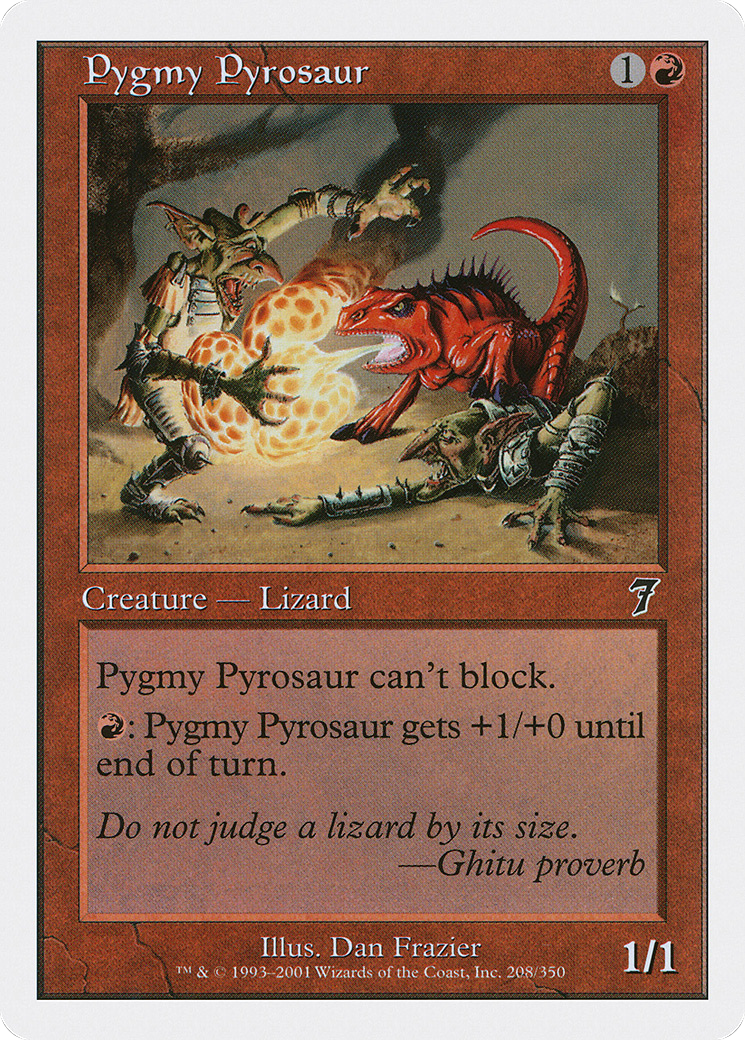 Image of Pygmy Pyrosaur (7ED-208) - 7th Edition Foil