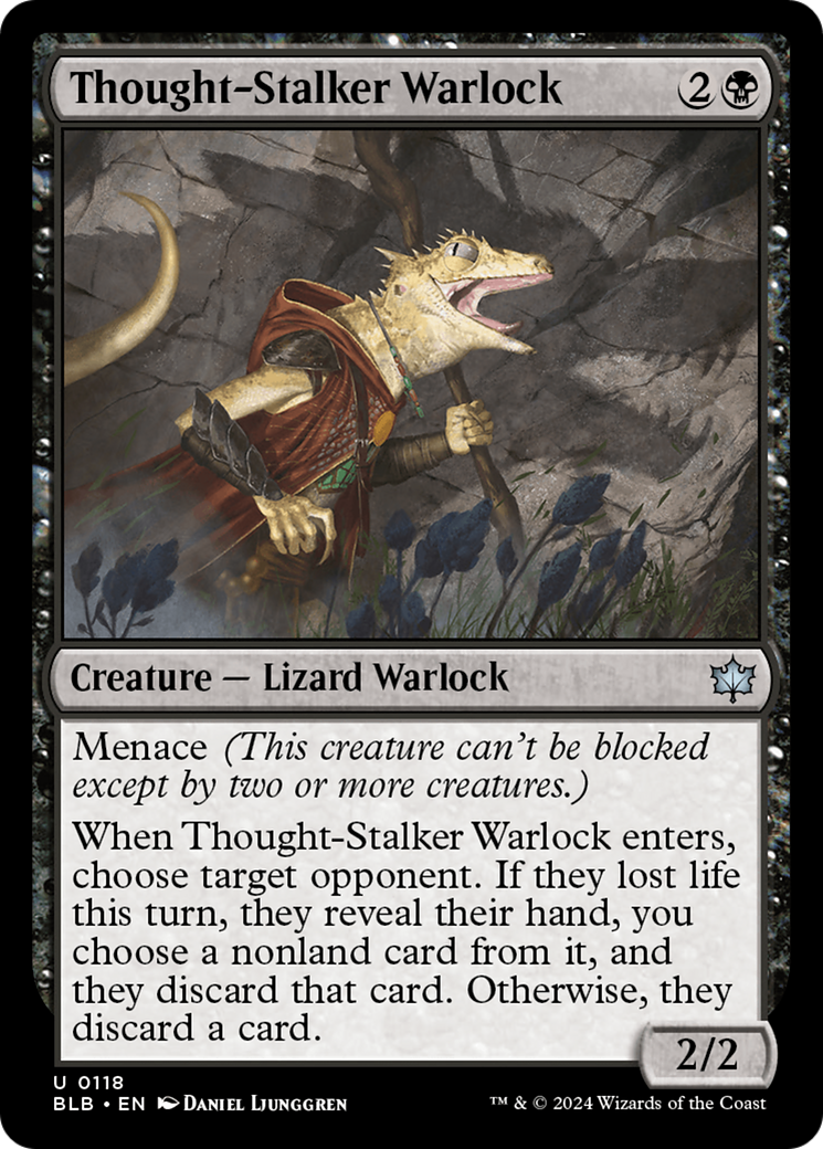 Image of Thought-Stalker Warlock (BLB-118) - Bloomburrow Foil