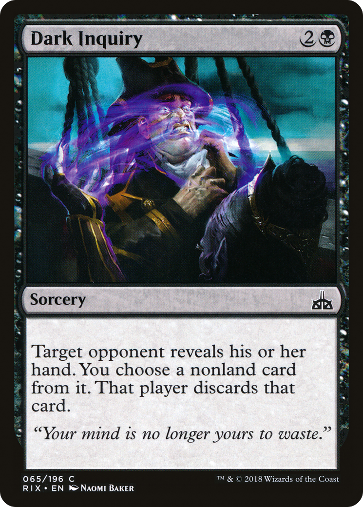 Image of Dark Inquiry (RIX-065) - Rivals of Ixalan
