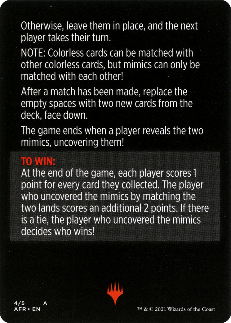 Image of Mimic Match // Mimic Match (cont'd) (MAFR-004) - Adventures in the Forgotten Realms Minigames