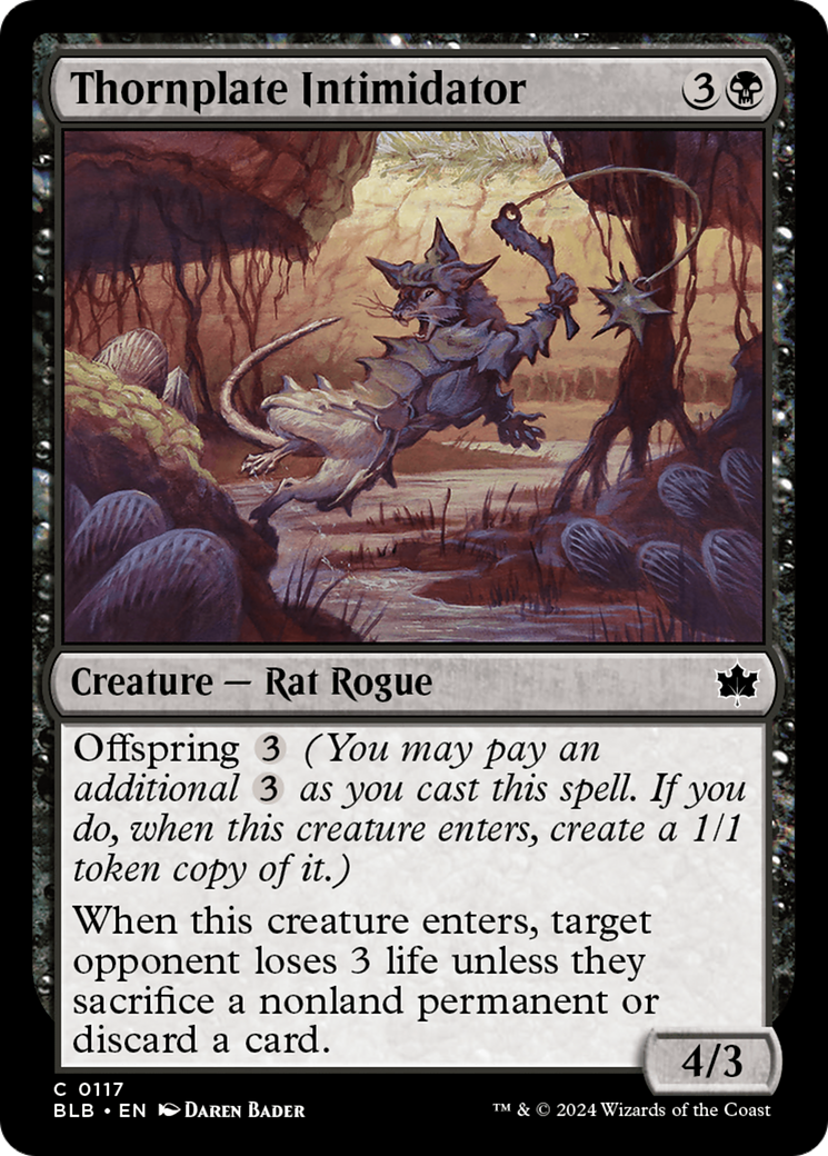 Image of Thornplate Intimidator (BLB-117) - Bloomburrow