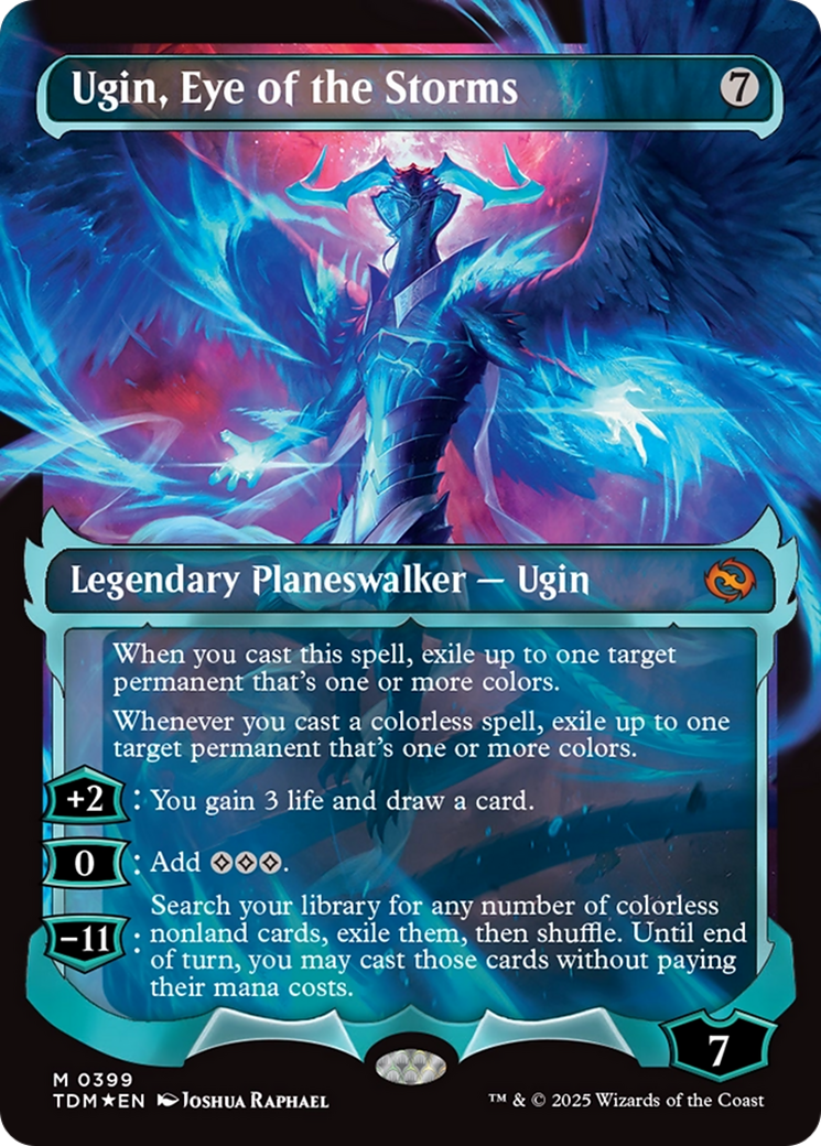 Image of Ugin, Eye of the Storms (Showcase) (TDM-399) - Tarkir: Dragonstorm: (Showcase) (Borderless) Foil