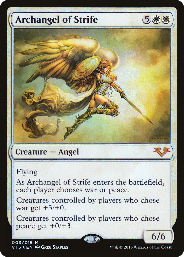 Image of Archangel of Strife (V15-003) - From the Vault: Angels Foil