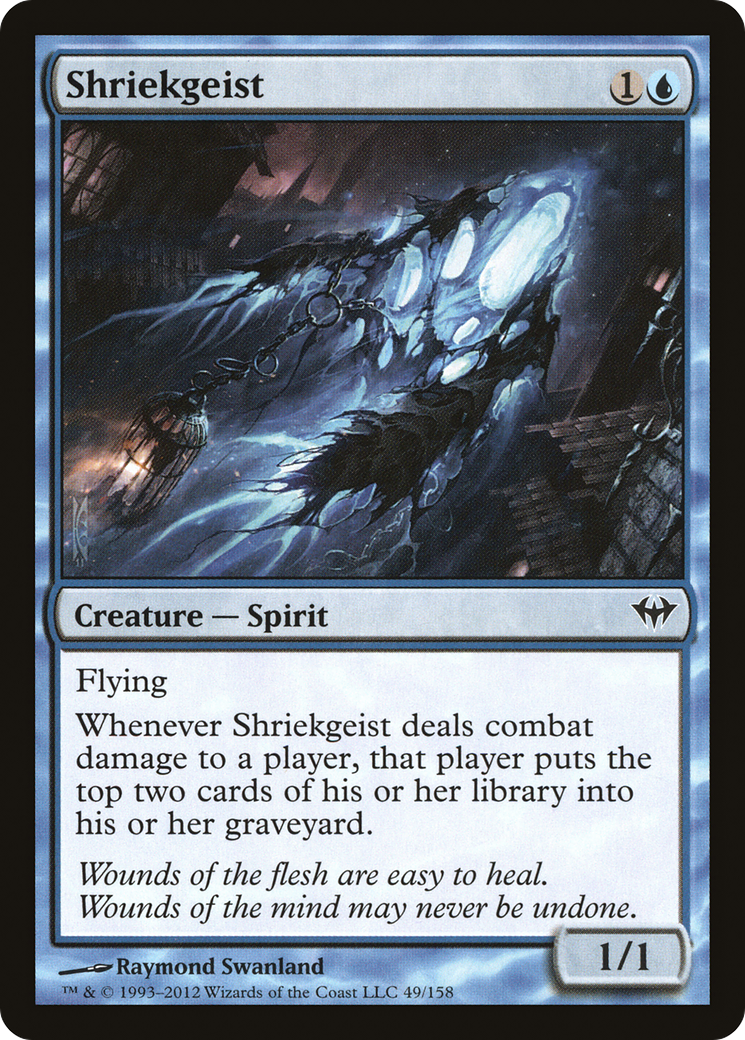 Image of Shriekgeist (DKA-049) - Dark Ascension Foil