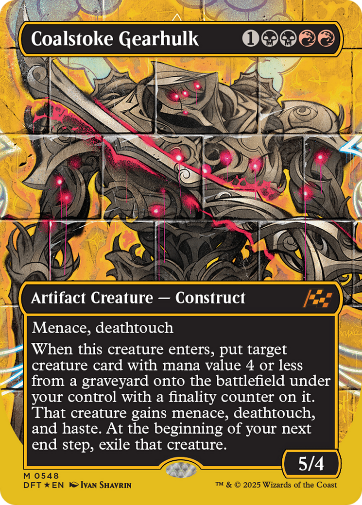 Image of Coalstoke Gearhulk (Borderless) (First-Place Foil) (DFT-548) - Aetherdrift (Borderless) Foil