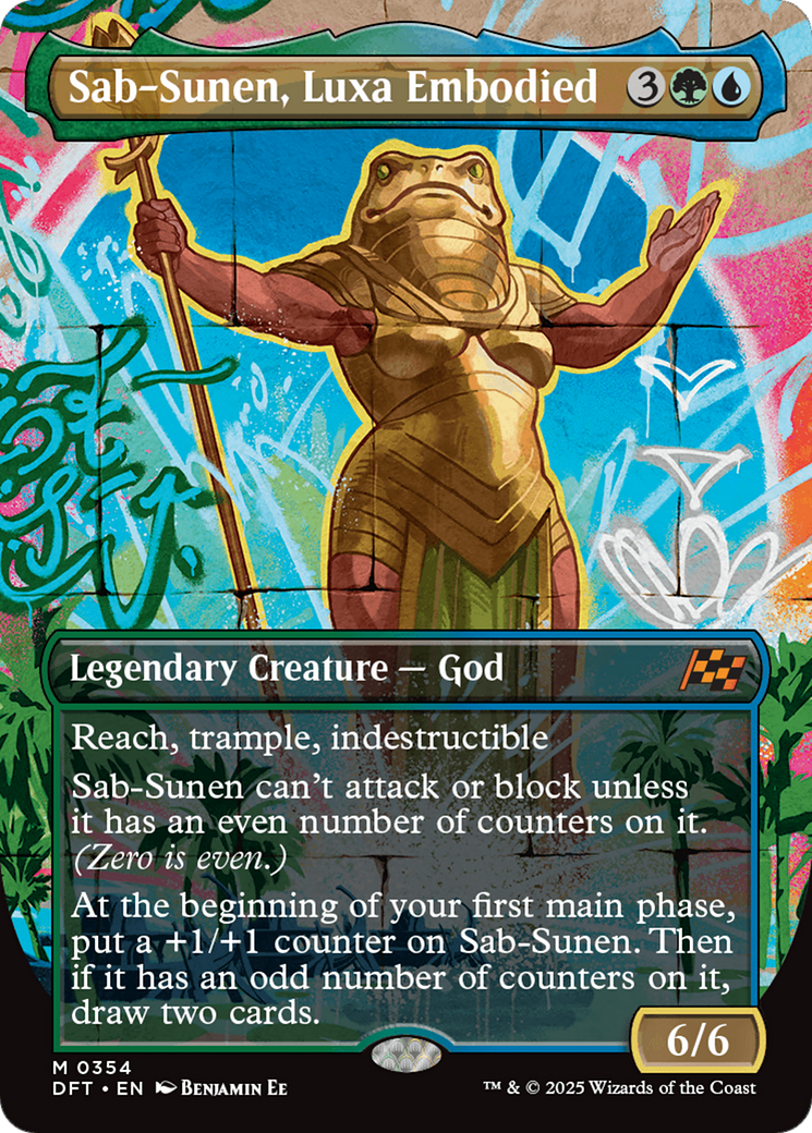 Image of Sab-Sunen, Luxa Embodied (Borderless) (DFT-354) - Aetherdrift (Borderless) Foil