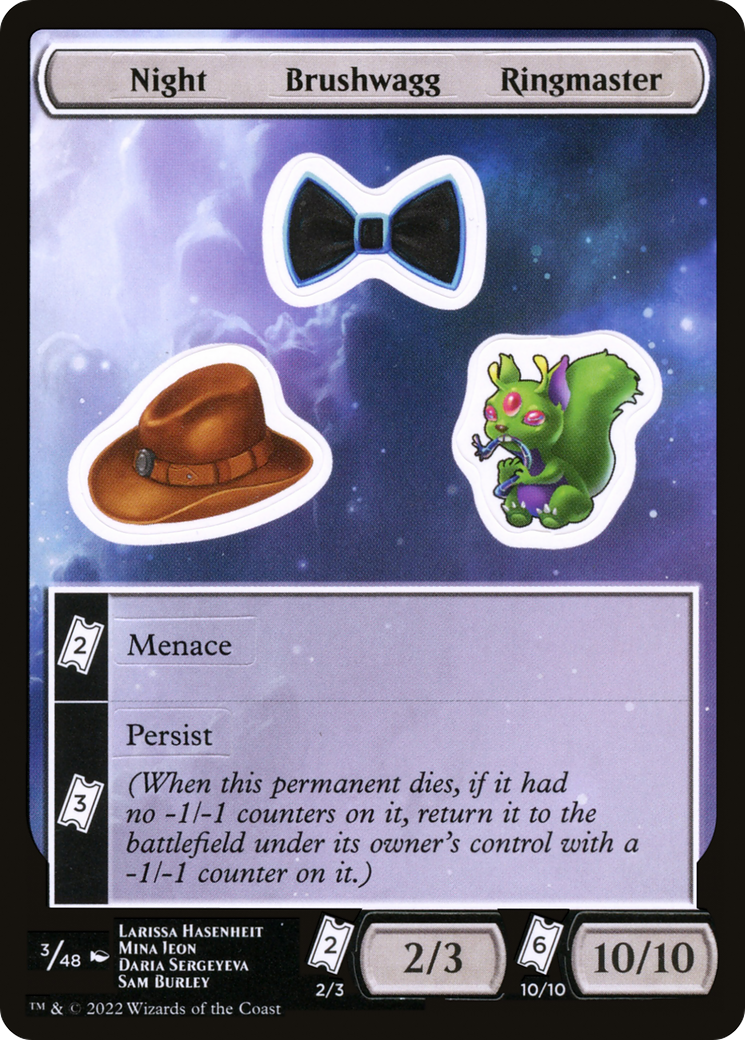 Image of Night Brushwagg Ringmaster (UNF-003) - Unfinity Sticker Sheets