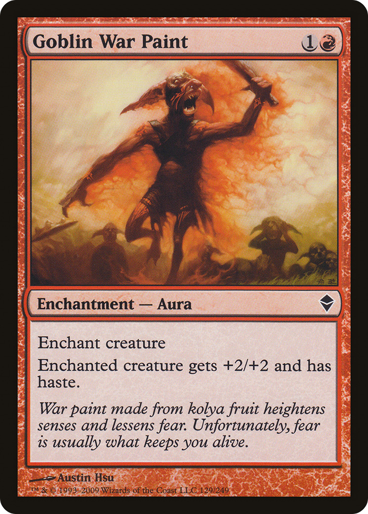 Image of Goblin War Paint (ZEN-129) - Zendikar Foil