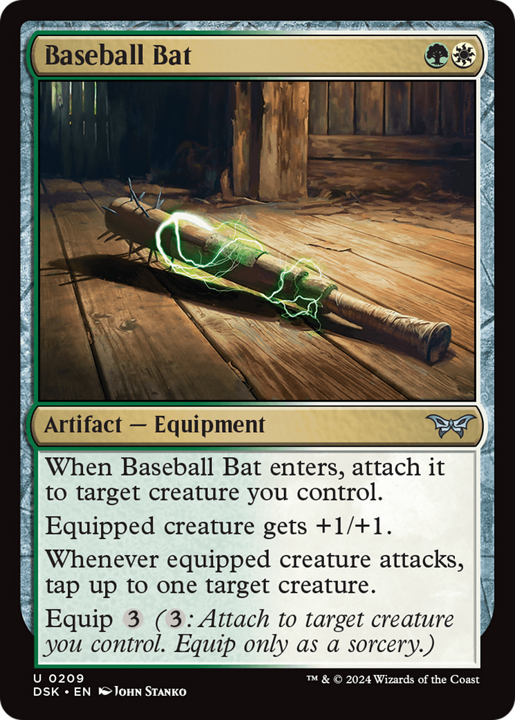 Image of Baseball Bat (DSK-209) - Duskmourn: House of Horror Foil