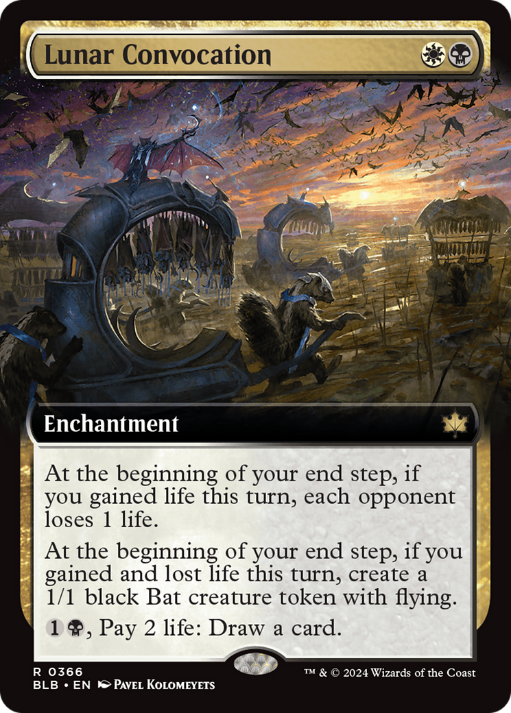 Image of Lunar Convocation (Extended Art) (BLB-366) - Bloomburrow: (Extended Art) Foil