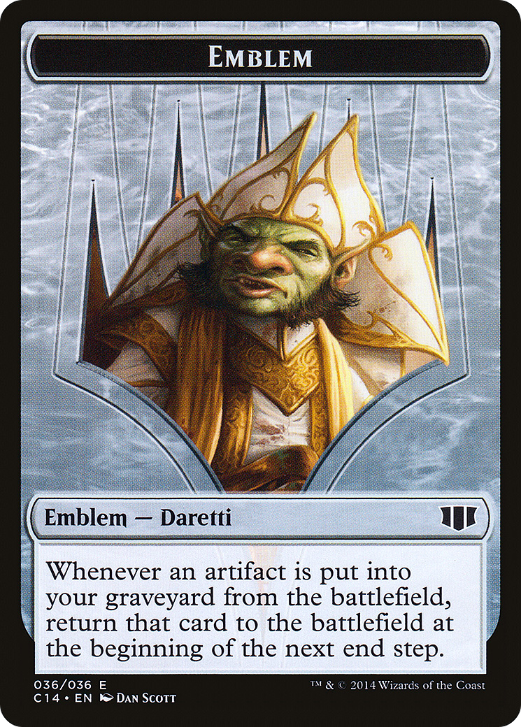 Image of Emblem - Daretti, Scrap Savant // Tuktuk the Returned Token (C14-36 // 31) - Commander 2014 Tokens