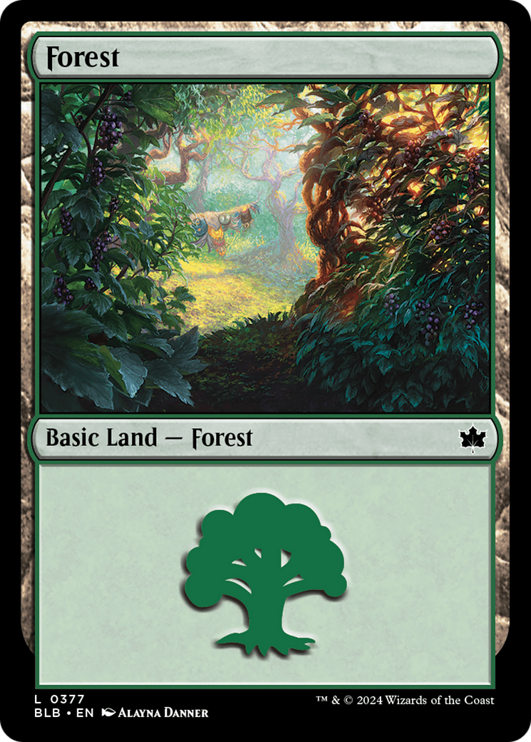 Image of Forest (0377) (BLB-377) - Bloomburrow Foil