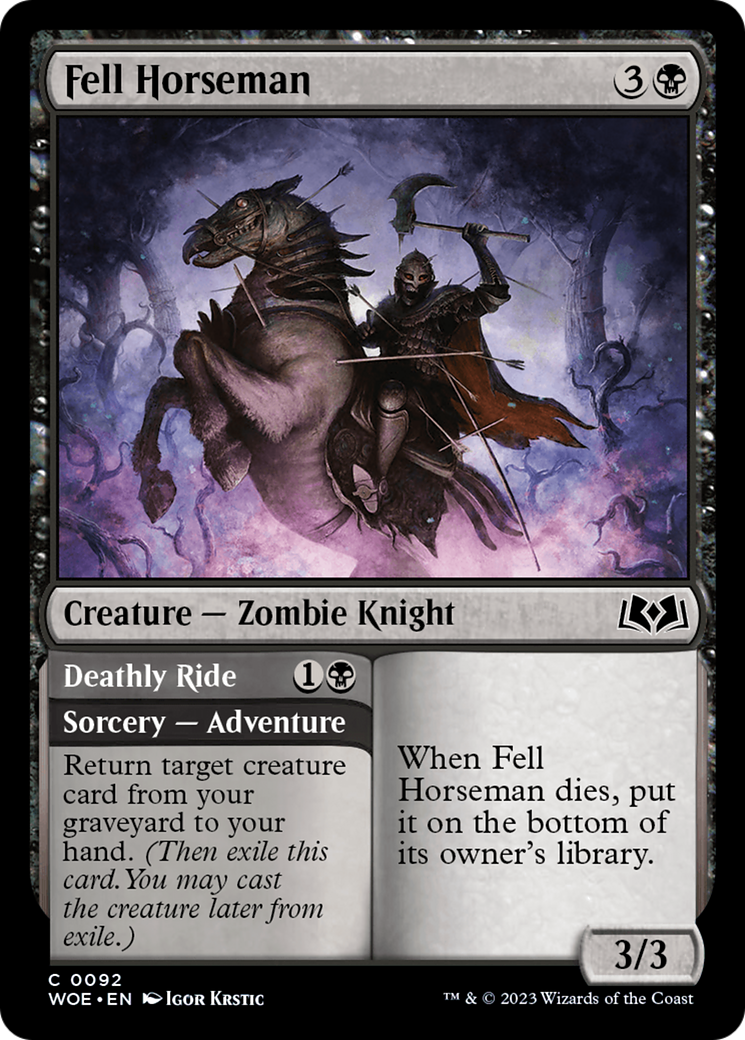 Image of Fell Horseman (WOE-092) - Wilds of Eldraine