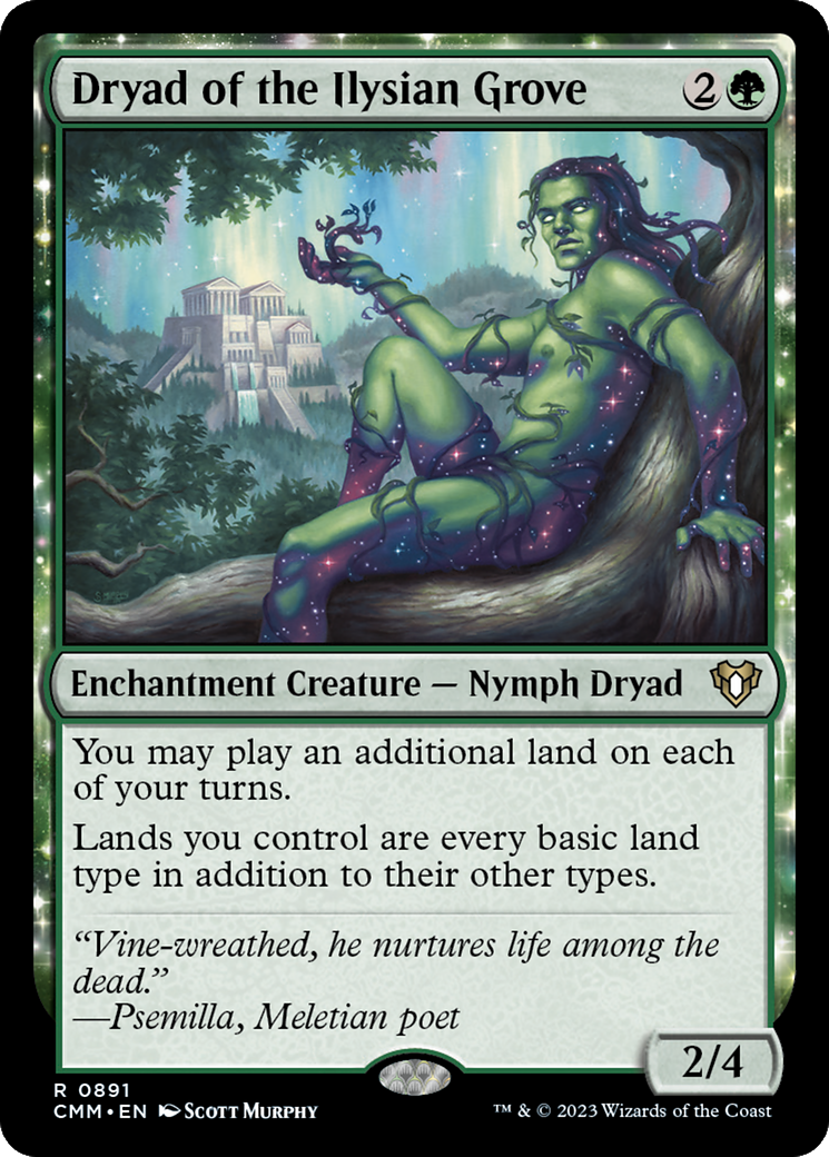 Image of Dryad of the Ilysian Grove (CMM-891) - Commander Masters: (enchantment)