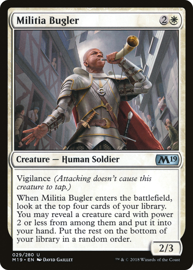 Image of Militia Bugler (M19-029) - Core Set 2019 Foil